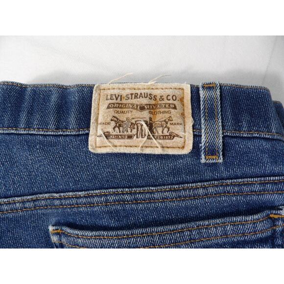 Vintage Levi Brown Tab 90s Jeans 40x32 Grandpa Straight Stretch 90s 1998 READ - Picture 3 of 16